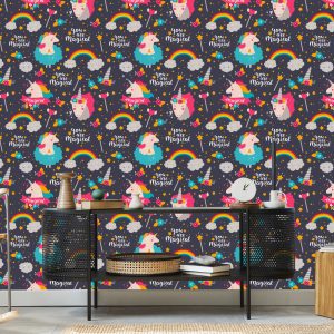 Papier Peint Licornes Arc-En-Ciel – Image 5