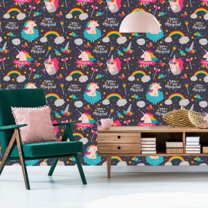 Papier Peint Licornes Arc-En-Ciel – Image 6