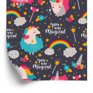 Papier Peint Licornes Arc-En-Ciel – Image 2