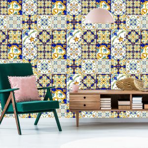 Papier Peint Mosaïque Orientale Colorée Pour La Cuisine – Image 6