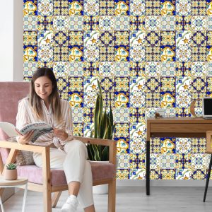 Papier Peint Mosaïque Orientale Colorée Pour La Cuisine – Image 7