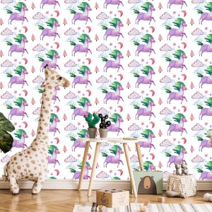 Papier Peint Pour Les Enfants - Licornes Endormies – Image 5