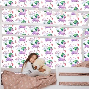 Papier Peint Pour Les Enfants - Licornes Endormies – Image 7