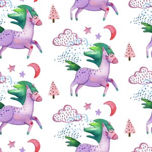 Papier Peint Pour Les Enfants - Licornes Endormies – Image 1