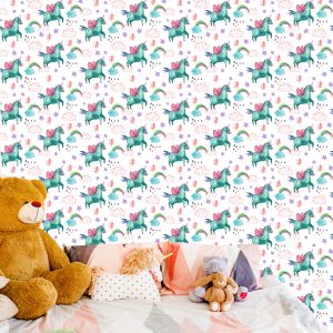 Papier Peint Pour Les Enfants - Licornes Volantes – Image 6