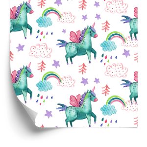 Papier Peint Pour Les Enfants - Licornes Volantes – Image 2