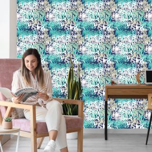 Papier Peint Graffiti Dans Les Tons Bleus – Image 7