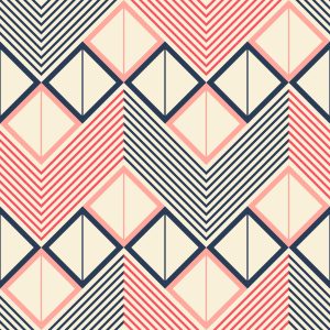 Papier Peint Motifs Géométriques Dans Un Style Rétro – Image 1