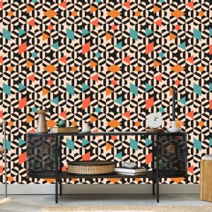 Papier Peint Motifs Géométriques Colorés – Image 5