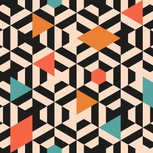 Papier Peint Motifs Géométriques Colorés – Image 1