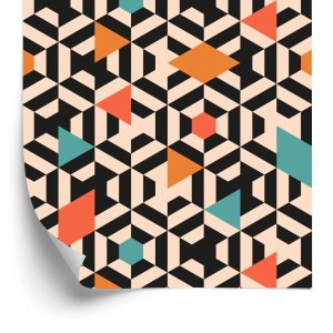 Papier Peint Motifs Géométriques Colorés – Image 2