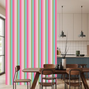 Papier Peint Rayures Verticales Colorées Classiques Pour Le Salon – Image 4