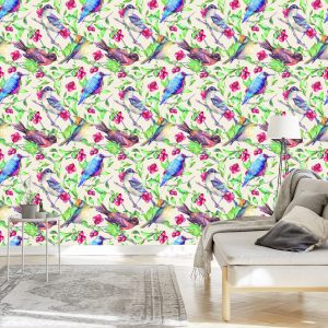 Papier Peint Beaux Oiseaux Colorés – Image 3