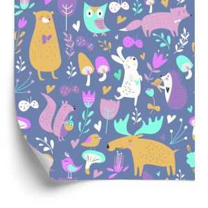 Papier Peint Pour Les Enfants - Beaux Animaux De La Forêt – Image 2