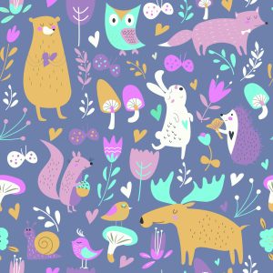 Papier Peint Pour Les Enfants - Beaux Animaux De La Forêt – Image 1