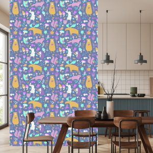 Papier Peint Pour Les Enfants - Beaux Animaux De La Forêt – Image 4