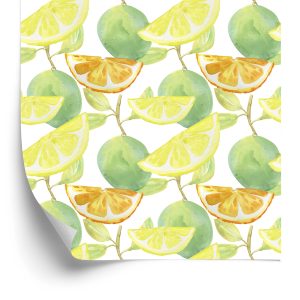 Papier Peint Fruit De Citron Et Orange Pour La Cuisine – Image 2