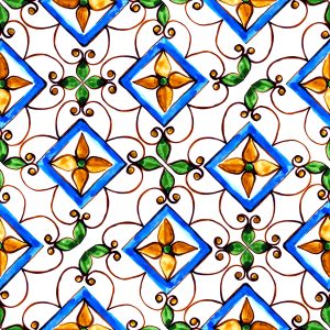 Papier Peint Pour Les Motifs De Mosaïque Orientale De Cuisine De Salle À Manger – Image 1