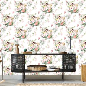 Papier Peint Belles Fleurs Et Feuilles – Image 5