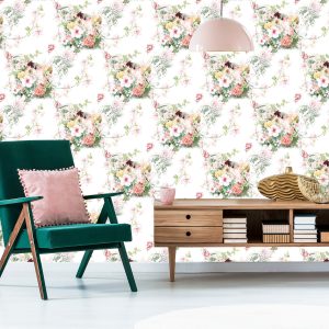 Papier Peint Belles Fleurs Et Feuilles – Image 6