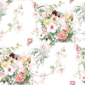 Papier Peint Belles Fleurs Et Feuilles – Image 1