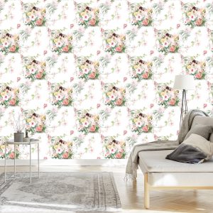 Papier Peint Belles Fleurs Et Feuilles – Image 3