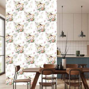 Papier Peint Belles Fleurs Et Feuilles – Image 4