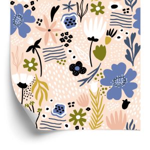 Papier Peint Feuilles Et Fleurs - Style Scandinave – Image 2