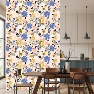 Papier Peint Feuilles Et Fleurs - Style Scandinave – Image 4