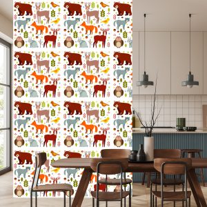 Papier Peint Pour Les Enfants - Animaux De La Forêt Mignons – Image 4