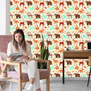 Papier Peint Pour Les Enfants - Grands Animaux De La Forêt – Image 7