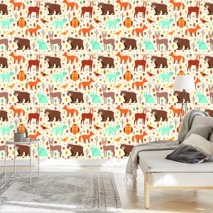 Papier Peint Pour Les Enfants - Grands Animaux De La Forêt – Image 3