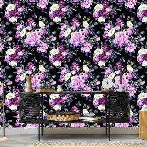 Papier Peint Roses Aux Couleurs Sombres – Image 5