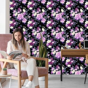 Papier Peint Roses Aux Couleurs Sombres – Image 7