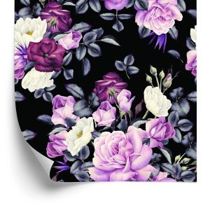 Papier Peint Roses Aux Couleurs Sombres – Image 2