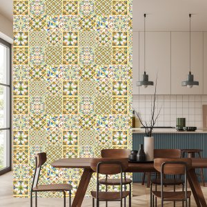 Papier Peint Motifs De Mosaïque Colorés Pour Le Couloir – Image 4
