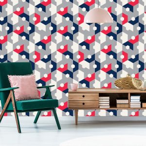 Papier Peint Géométrique - Hexagones Abstraits – Image 6
