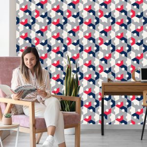 Papier Peint Géométrique - Hexagones Abstraits – Image 7
