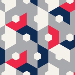 Papier Peint Géométrique - Hexagones Abstraits – Image 1