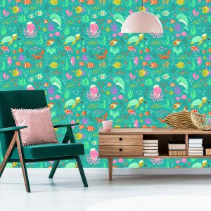 Papier Peint Pour Les Enfants - Joyeuse Vie Sous L'eau – Image 6