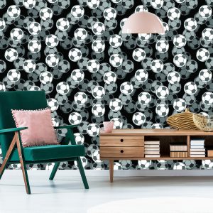 Papier Peint Ballon De Football Optique 3D Pour Chambre D'enfant – Image 6