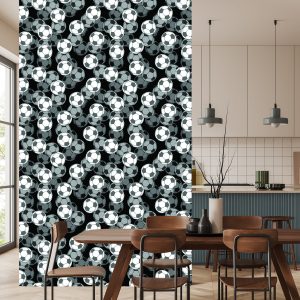 Papier Peint Ballon De Football Optique 3D Pour Chambre D'enfant – Image 4