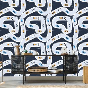 Papier Peint Chambre D'enfant Voitures De Rallye Colorées – Image 5