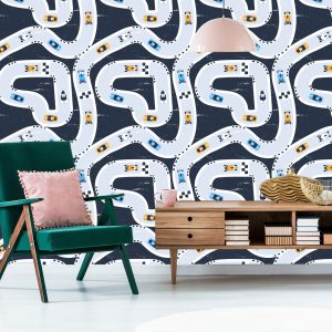 Papier Peint Chambre D'enfant Voitures De Rallye Colorées – Image 6