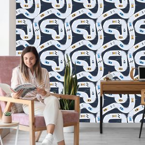 Papier Peint Chambre D'enfant Voitures De Rallye Colorées – Image 7