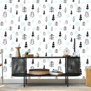 Papier Peint Arbres De La Forêt, Arbres De Noël Pour Une Chambre D'enfant – Image 5