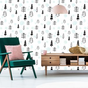 Papier Peint Arbres De La Forêt, Arbres De Noël Pour Une Chambre D'enfant – Image 6