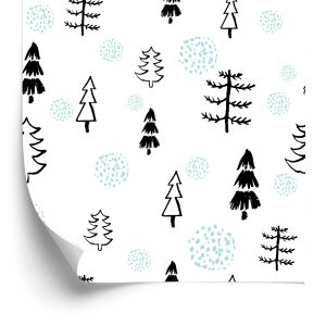 Papier Peint Arbres De La Forêt, Arbres De Noël Pour Une Chambre D'enfant – Image 2