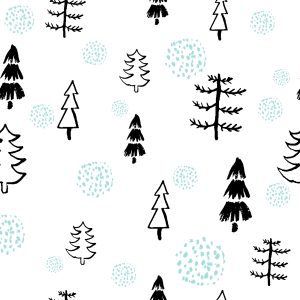 Papier Peint Arbres De La Forêt, Arbres De Noël Pour Une Chambre D'enfant – Image 1