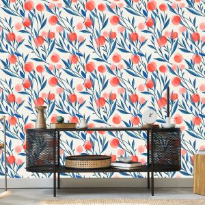 Papier Peint Fleurs Et Feuilles Rétro Colorées – Image 5